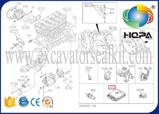 Engine Controller 8980750712 8980750750 8981258680 Hitach Excavator Control Unit