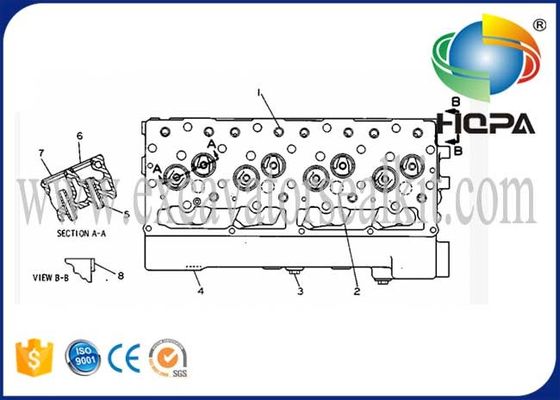 8N1188 8N-1188 Cylinder Head /  D330C Engine 3304 Engine Cylinder Parts