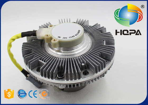 Black + Silver Excavator Spare Parts /  325D Car Engine Cooling Fan Clutch 281-3589