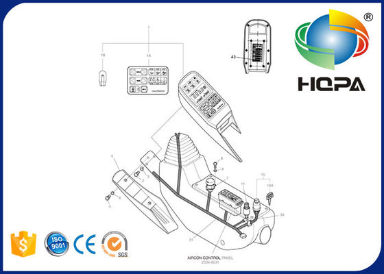 DH300LC-V Daewoo Doosan Excavator Spare Parts 2539-1068A Display Monitor