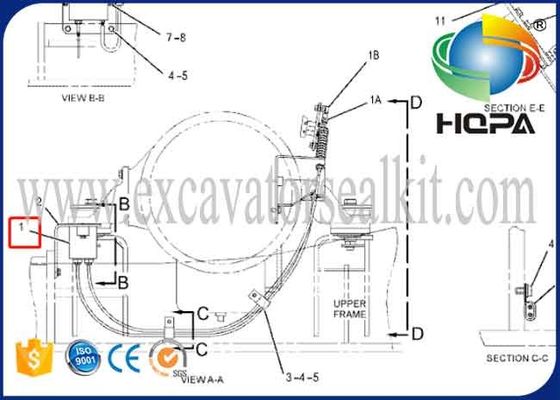 247-5212 227-7672 Excavator Engine Parts Throttle Motor 7 Pins With Double Cable E320C E320D