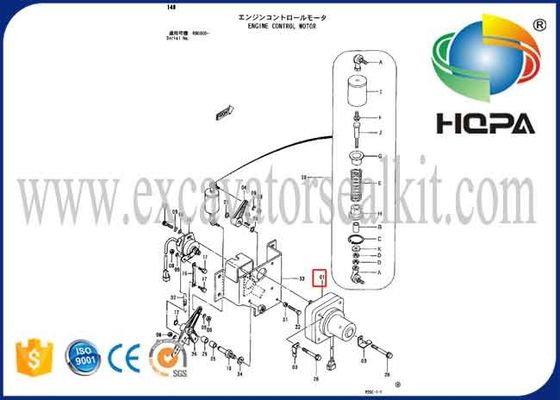 4257163 4188762 Stepping Throttle Motor Square Single Cable Hitachi EX200-3 EX200-2