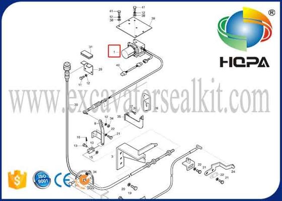 OEM Excavator Engine Parts Throttle Motor 2523-9014 For Daewoo Excavator DH220-5