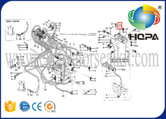 096-5945 0965945 Hydraulic Main Pump Excavator Solenoid Valve E110B E120B E200B E70B