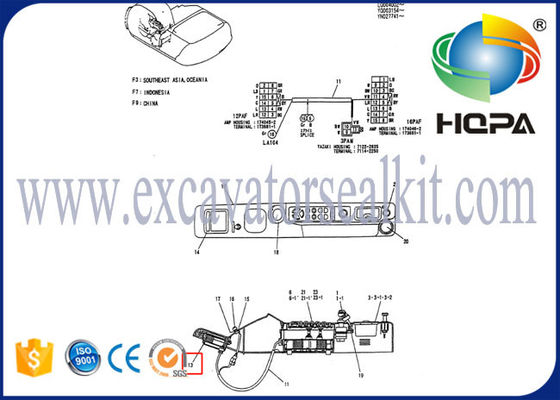 4411757 Excavator Monitor Display Screen Module Kobelco SK200, SK120LC, SK120