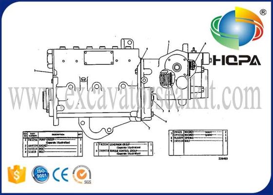 7N1256  Excavator Engine Parts 3406 SR4 Fuel Injector Pump Assembly