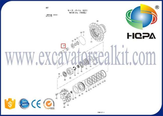 2049166 Excavator Hydraulic Parts Universal Driveshaft Travel Motor Components ZAXIS160 ZAXIS180