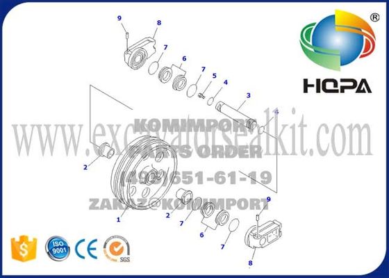 20Y-30-00030 20Y3000030 Excavator Spare Parts Idler Undercarriage Komatsu PC200-5 PC200-6