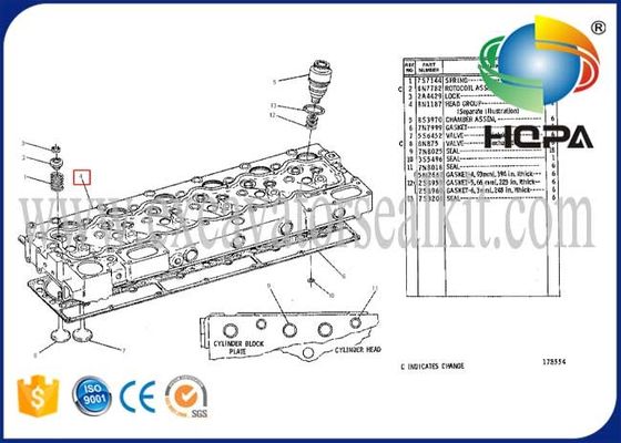 8N1187 8N-1187 Excavator Engine Parts Cylinder Head Fit  3306 D333C SR4