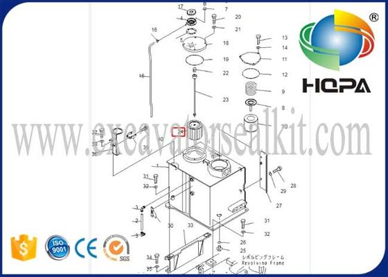 21W-60-41150 Excavator Hydraulic Return Filter Stainer Assy Fits Komatsu PC78US-6