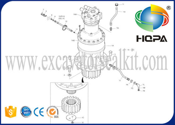 401-00246 2401-9304C Swing Motor HZZC-M2X170CHB for DH500-7 SOLAR450-III