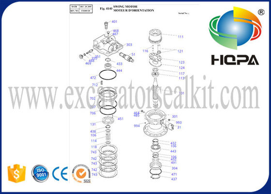 401-00246 2401-9304C Swing Motor HZZC-M2X170CHB for DH500-7 SOLAR450-III