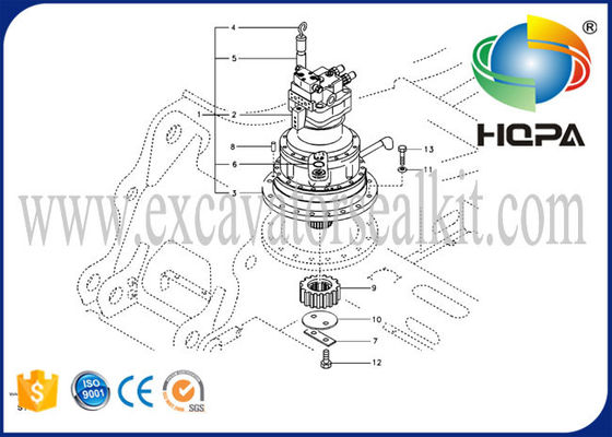 EC290BLC Swing Motor HZZC-M2X170CHB VOE14524190 Hydraulic Repair Kits