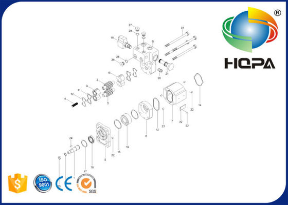 Hyundai Fan Motor 31Q9-30213 R320LC-9 R380LC-9 R380LC-9DM R380LC-9MH