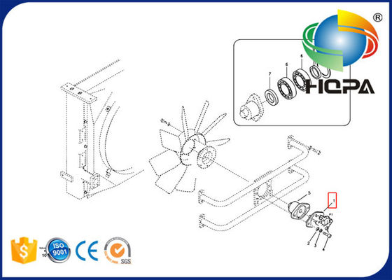 Volvo Excavator Spare Parts , VOE14531612 14531612 Oil Cooling Fan Motor Pump