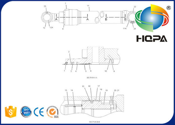 456-0200 4560200 Boom Cylinder Seal Kit For  Excavator