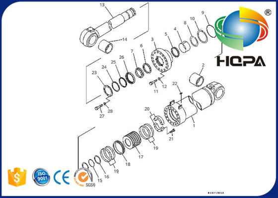 707-99-96130 707 99 96130 7079996130 Dump Cylinder Seal Kit For Komatsu WA900-3