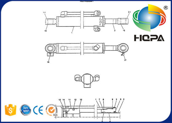 PE01V00004R100 Dozer Cylinder Seal Kit For Kobelco SK13SR SK45SR