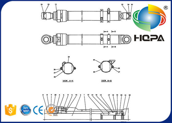 LC01V00006R300 Bucket Cylinder Seal Kit For Kobelco SK330LC SK330LC-6E